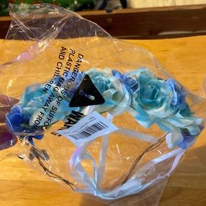 NIP Boho turquoise white and blue hair piece